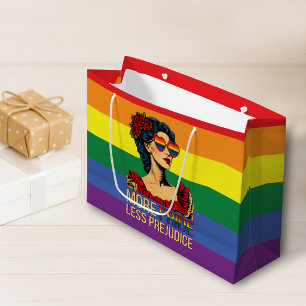 More Pride Less Prejudice Pride Month LGBTQ Large Gift Bag