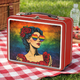 More Pride Less Prejudice Pride Month LGBTQ Metal Lunch Box
