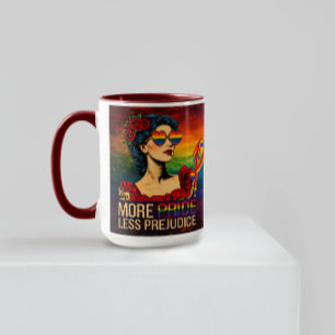 More Pride Less Prejudice Pride Month LGBTQ Mug