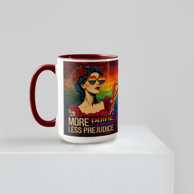 More Pride Less Prejudice Pride Month LGBTQ Mug (Creator Uploaded)