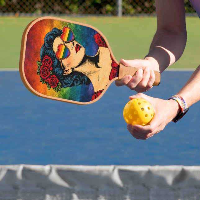 More Pride Less Prejudice Pride Month LGBTQ Pickleball Paddle (Insitu)