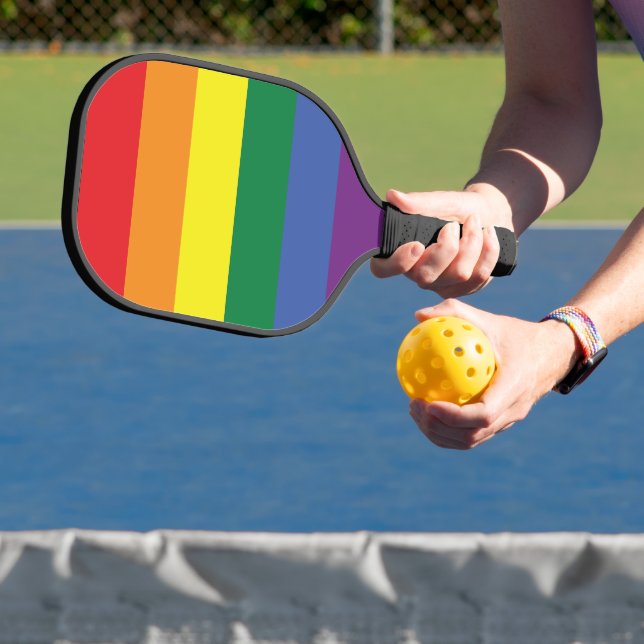 More Pride Less Prejudice Pride Month LGBTQ Pickleball Paddle (Insitu)