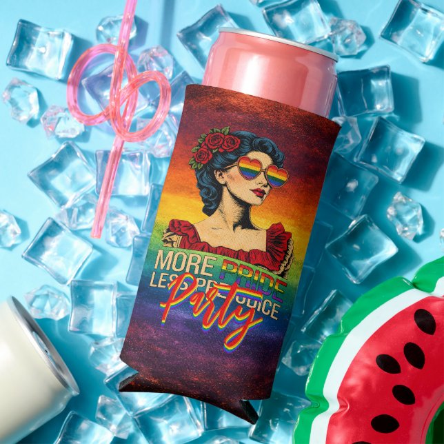 More Pride Less Prejudice Pride Month LGBTQ Seltzer Can Cooler (In Situ Summer)