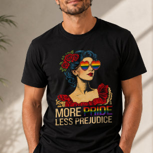 More Pride Less Prejudice Pride Month LGBTQ T-Shirt
