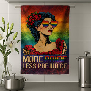 More Pride Less Prejudice Pride Month LGBTQ Tea Towel
