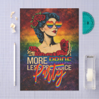 More Pride Less Prejudice Pride Month LGBTQ Tissue Paper