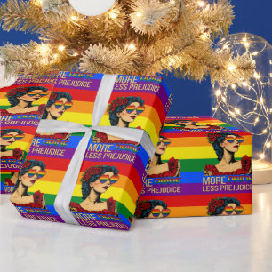 More Pride Less Prejudice Pride Month LGBTQ Wrapping Paper