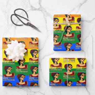 More Pride Less Prejudice Pride Month LGBTQ Wrapping Paper Sheet