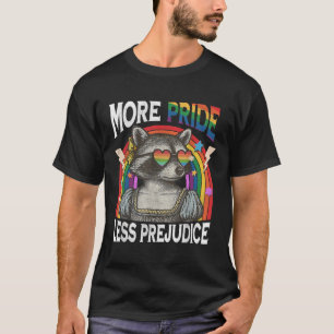 More Pride Less Prejudice Rainbow Flag Lgbtq Gay L T-Shirt