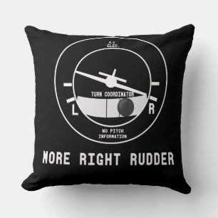 More Right Rudder Cfi Flight Instructor Pilot Gift Cushion