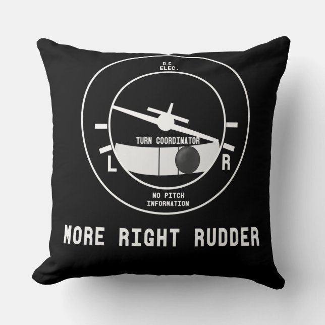 More Right Rudder Cfi Flight Instructor Pilot Gift Cushion (Front)