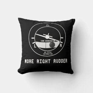 More Right Rudder Cfi Flight Instructor Pilot Gift Cushion