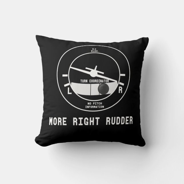 More Right Rudder Cfi Flight Instructor Pilot Gift Cushion (Front)