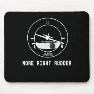 More Right Rudder Cfi Flight Instructor Pilot Gift Mouse Pad