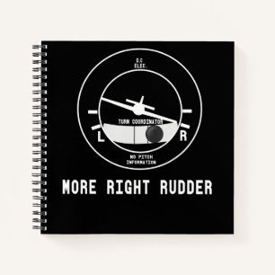 More Right Rudder Cfi Flight Instructor Pilot Gift Notebook