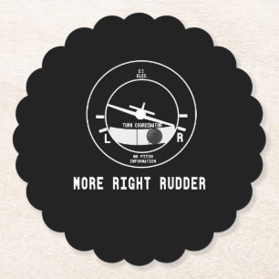 More Right Rudder Cfi Flight Instructor Pilot Gift Paper Coaster