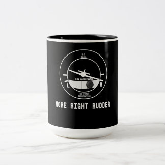 More Right Rudder Cfi Flight Instructor Pilot Gift Two-Tone Coffee Mug
