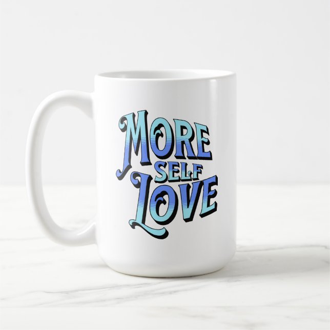 More Self Love Mug in Blue (Left)