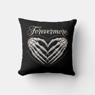 More Skeleton Hands Heart Gothic Halloween Cushion