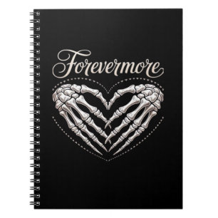 More Skeleton Hands Heart Gothic Halloween Notebook
