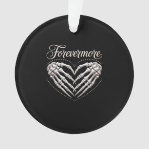 More Skeleton Hands Heart Gothic Halloween Ornament