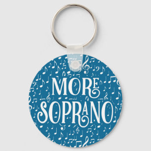 More Soprano - Blue White Singer Key Ring