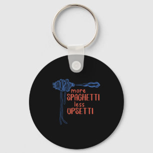 More Spagetti Less Etti Funny Foodie Spaghetti  Key Ring