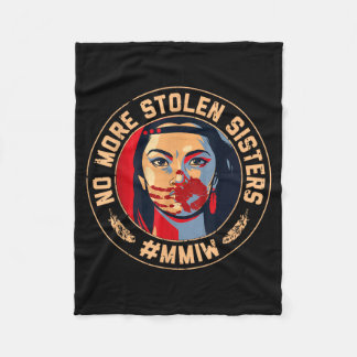 -More Stolen Sister Red Hand Mmiw Awareness Fleece Blanket