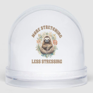 More Stretching Less Stressing Sloth Snowglobe
