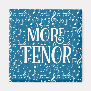 More Tenor - Blue White Singer Magnet