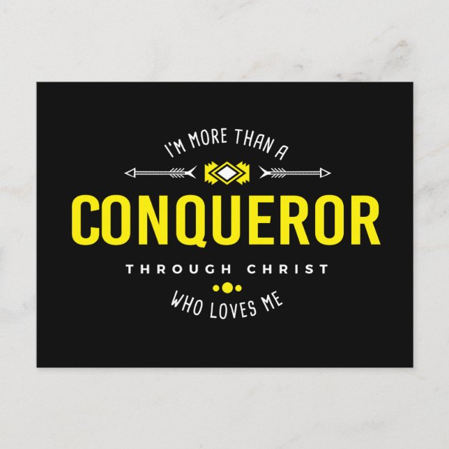 More Than A Conqueror postcard (Front)