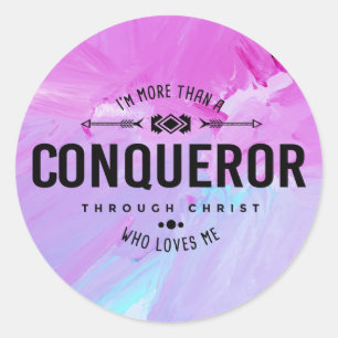 "More Than A Conqueror" Sticker