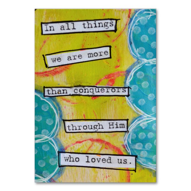 More than conquerors table number (Front)