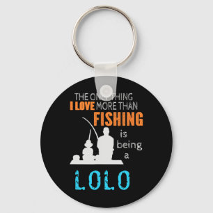 More Than Love Fishing Lolo Filipino Grandpa  Key Ring