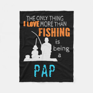 More Than Love Fishing Pap Special Grandpa Fleece Blanket