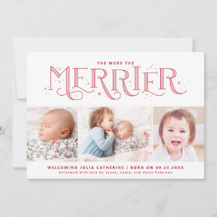 More the Merrier Big Sibling Birth Announcement