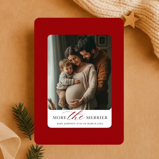 More The Merrier Christmas Baby Photo Announcement (Creator Uploaded)