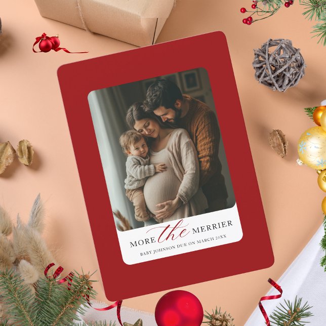 More The Merrier Christmas Baby Photo Announcement (Creator Uploaded)