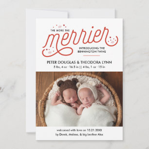 More the Merrier Christmas Twins Announcement