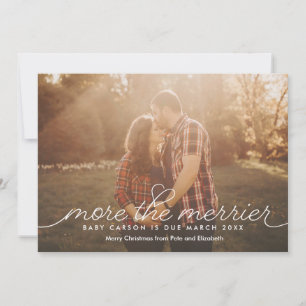 More the Merrier Pregnancy Christmas Card