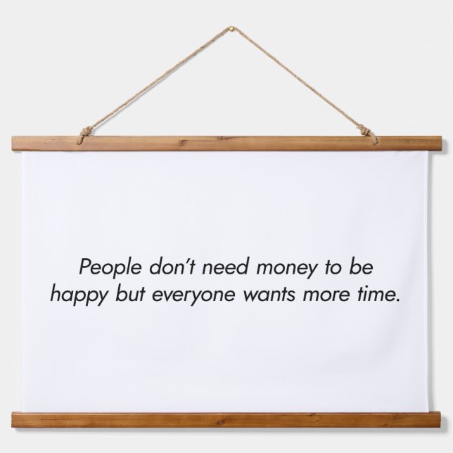 More Time Wood Topped Wall Tapestry (Front)