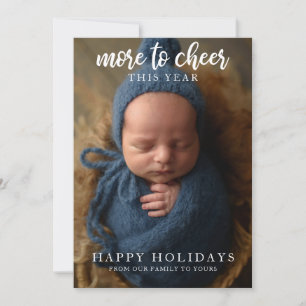 More to Cheer Calligraphy Holiday Photo Card