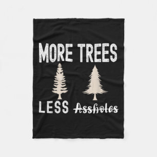 More Trees Less Holes Ugly Christmas Sweater Fleece Blanket