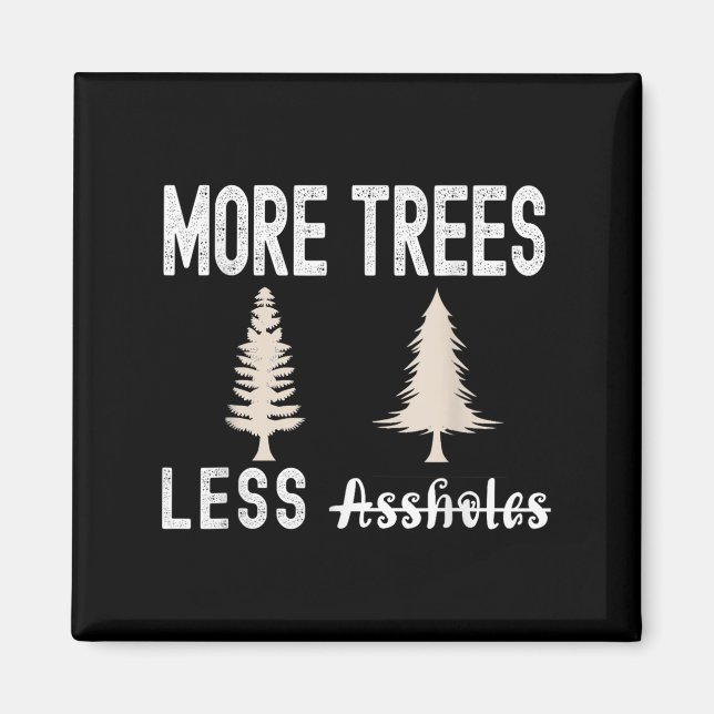 More Trees Less Holes Ugly Christmas Sweater  Magnet (Front)