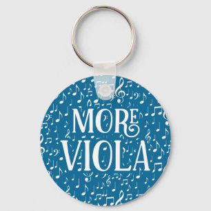 More Viola - Blue White Music Key Ring