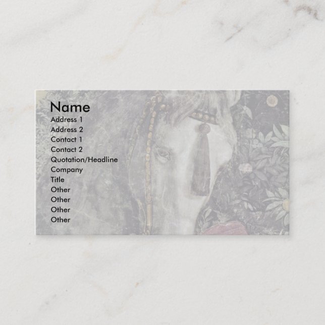 More Waiting Grooms: Horse By Mantegna Andrea Business Card (Front)