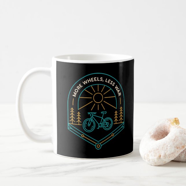 More Wheels Less War 2 Coffee Mug (With Donut)