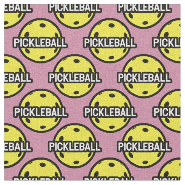 More yellow Pickleballs - custom background Fabric (Close Up)