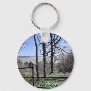 Morecambe Bay View Button Key Ring