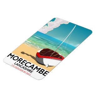 Morecambe, Lancashire Seaside travel poster Magnet